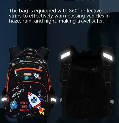 Primary School Boys Large Capacity Children's Backpack Space Schoolbag