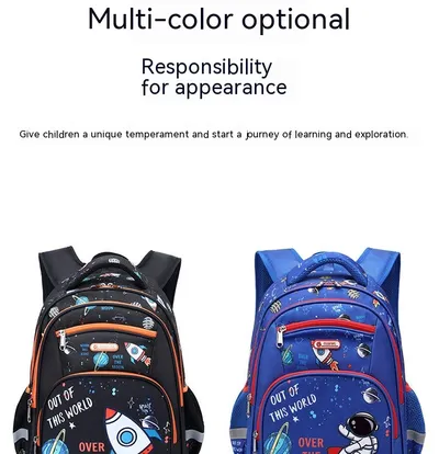 Primary School Boys Large Capacity Children's Backpack Space Schoolbag