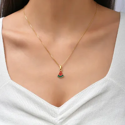 Simple Avocado Pendant Necklace For Women