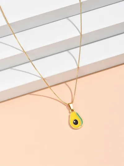 Simple Avocado Pendant Necklace For Women