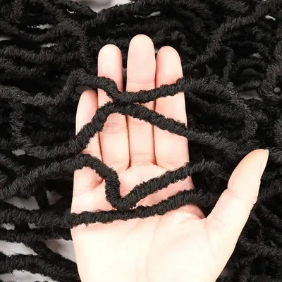 شعر مستعار من ألياف صناعية مصنوعة من دودة الأرض بالكروشيه، شعر مضفر من نوع NuLocs، شعر دريدلوكس