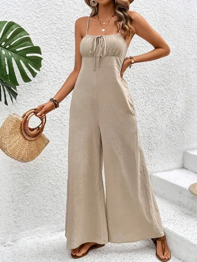 Fashion Suspenders Jumpsuit Trousers For Women