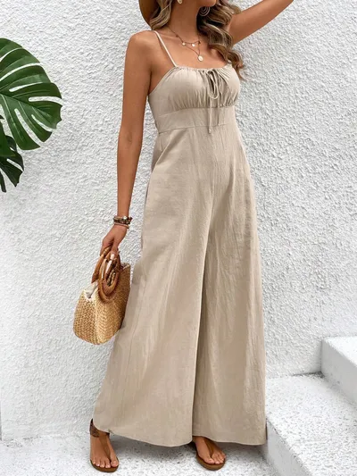 Fashion Suspenders Jumpsuit Trousers For Women