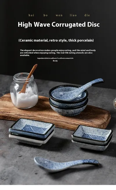Ceramic Japanese Sauce Dipping Seasoning Dish Creative Household Restaurant Supplies