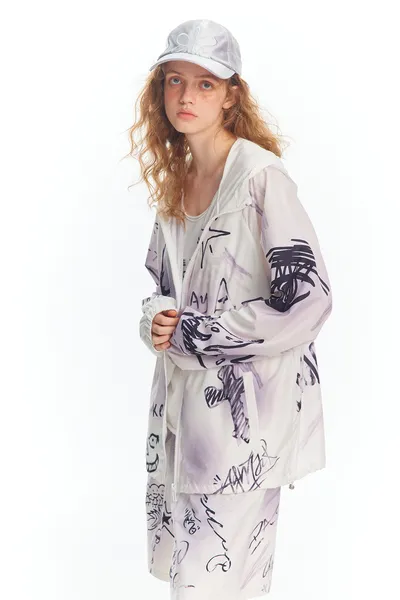Full Printed Hand Painted Graffiti Casual Suit