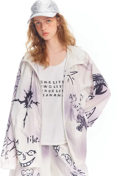 Full Printed Hand Painted Graffiti Casual Suit
