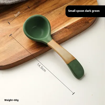 Retro Domestic Long Handle Ceramic Ladel