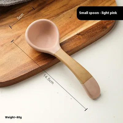 Retro Domestic Long Handle Ceramic Ladel