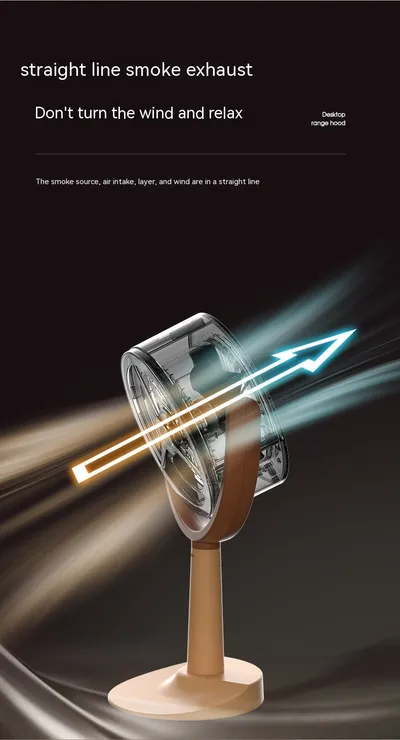 Household Small Desktop Range Hood Mini Portable Desktop Large Wind Power