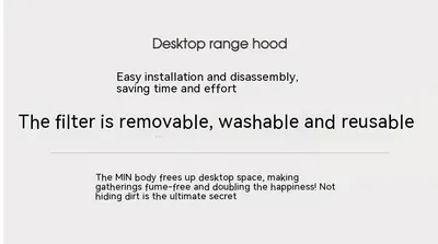 Household Small Desktop Range Hood Mini Portable Desktop Large Wind Power