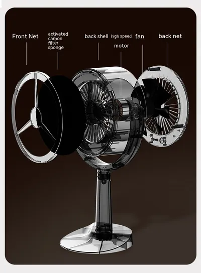 Household Small Desktop Range Hood Mini Portable Desktop Large Wind Power