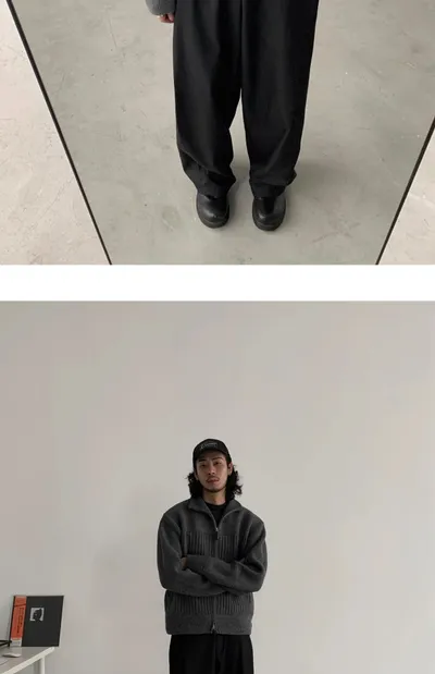Japanese-style Retro Design Profile Wide Leg Men's Spring And Summer New Straight Loose Trousers