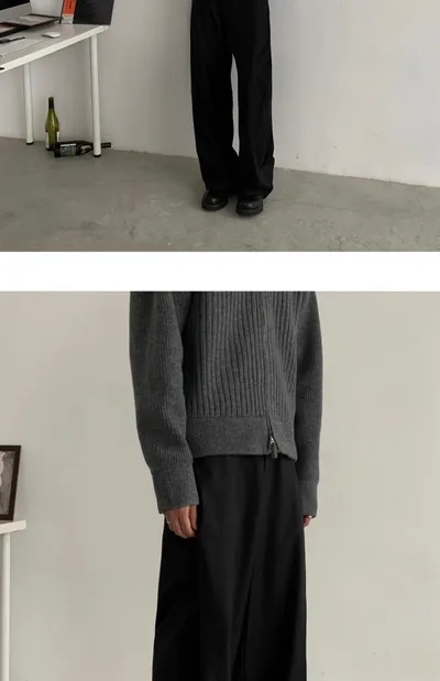 Japanese-style Retro Design Profile Wide Leg Men's Spring And Summer New Straight Loose Trousers