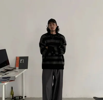 Japanese-style Retro Design Profile Wide Leg Men's Spring And Summer New Straight Loose Trousers
