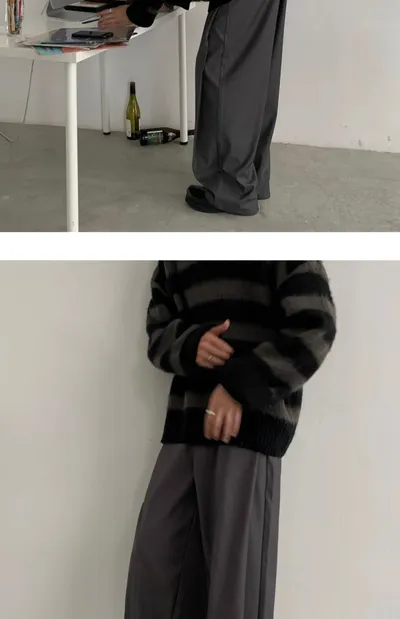 Japanese-style Retro Design Profile Wide Leg Men's Spring And Summer New Straight Loose Trousers