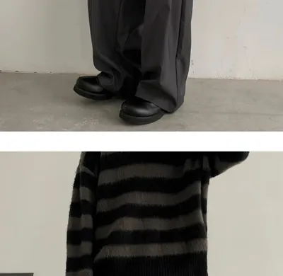 Japanese-style Retro Design Profile Wide Leg Men's Spring And Summer New Straight Loose Trousers