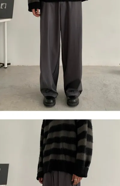 Japanese-style Retro Design Profile Wide Leg Men's Spring And Summer New Straight Loose Trousers