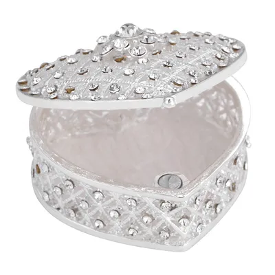 Metal Craft Jewelry Box Heart-shaped Jewelry Box Gold-plated Ornaments