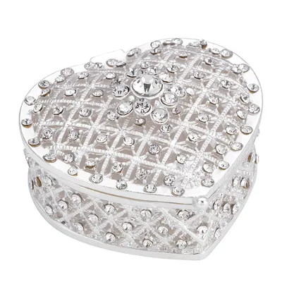 Metal Craft Jewelry Box Heart-shaped Jewelry Box Gold-plated Ornaments