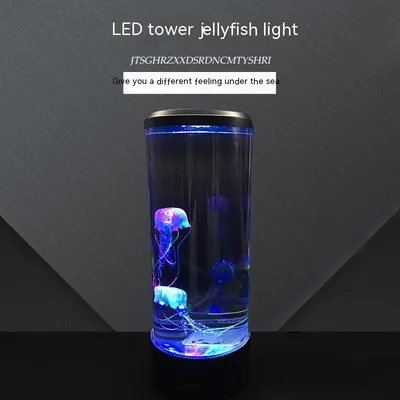 مصباح قنديل البحر، يعمل بمنفذ USB، مزود بإضاءة LED ملونة متغيرة الألوان، مصباح ليلي صغير لإضفاء جو منزلي مميز
