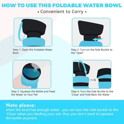 Pet Outdoor Foldable Bottle Dog Travel Water Bottle Dog Water Dispenser