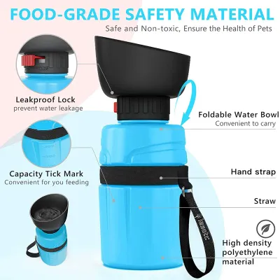 Pet Outdoor Foldable Bottle Dog Travel Water Bottle Dog Water Dispenser