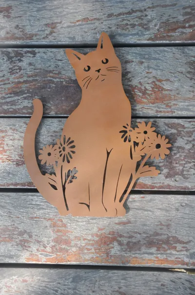 European-style Pastoral Iron Retro Garden Plug-in Kitten Flower Holderwall Decorations Dual-use