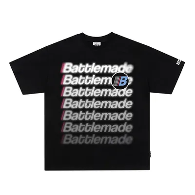 Large-Area Printed Letter Short-sleeved T-shirt For Men And Women
