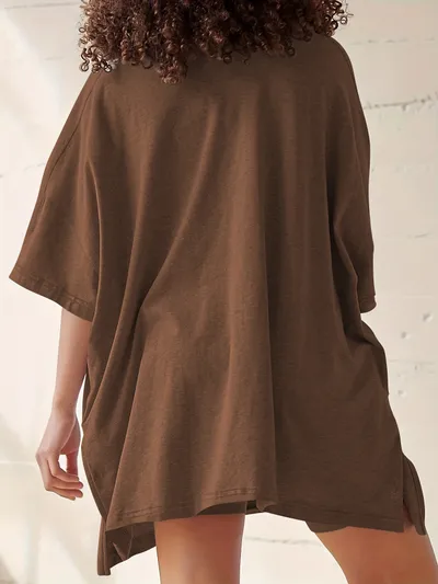 Women's Fashion Casual Short-sleeved Shorts Two-piece Suit