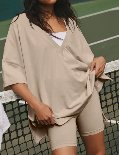 Women's Fashion Casual Short-sleeved Shorts Two-piece Suit