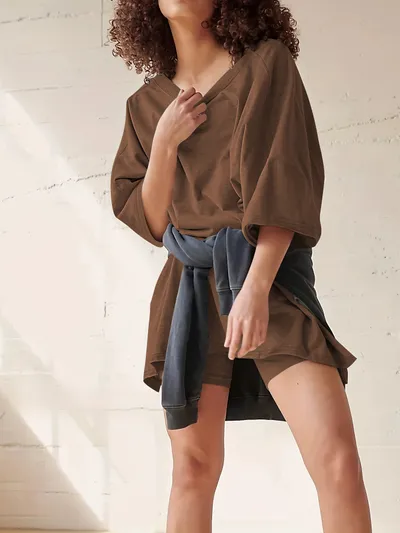Women's Fashion Casual Short-sleeved Shorts Two-piece Suit