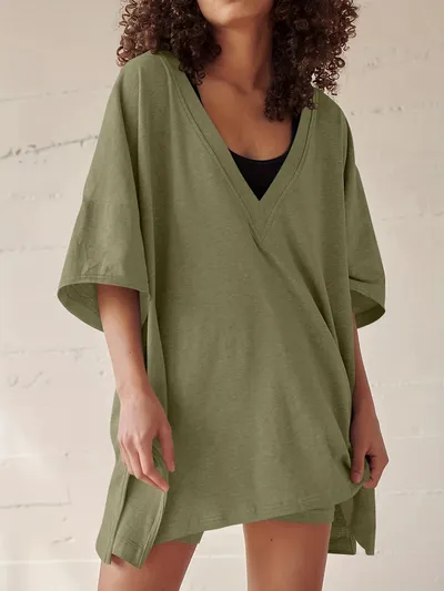 Women's Fashion Casual Short-sleeved Shorts Two-piece Suit