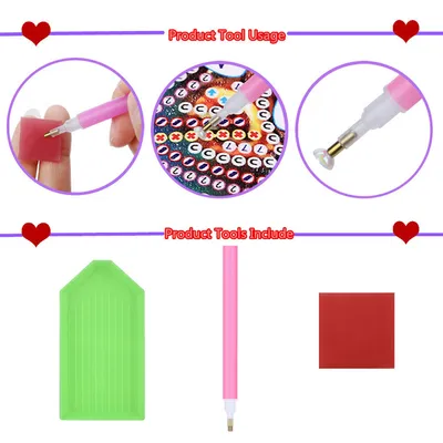 Diamond Painting Coaster Shape With Stand DIY Diamond Painted Art Craft Supplies Owl Pattern