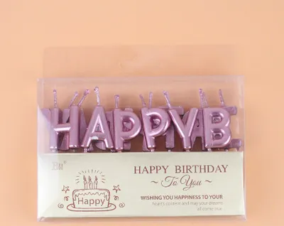 Tuhao Gold Letter Birthday Cake Candle Decoration