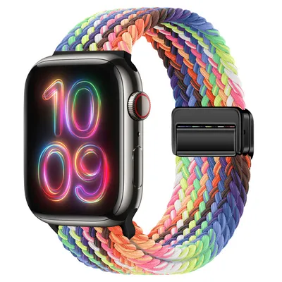 Magnetic Buckle Woven Loop Integrated Strap