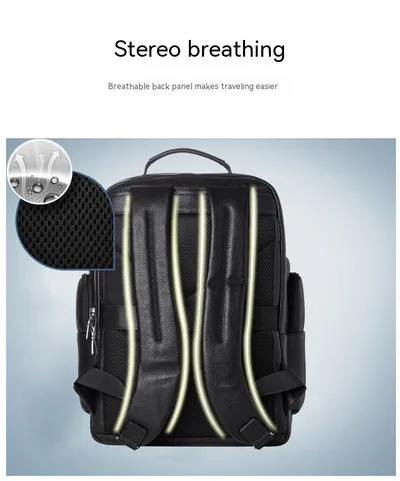 Travel Backpack Genuine Leather Men