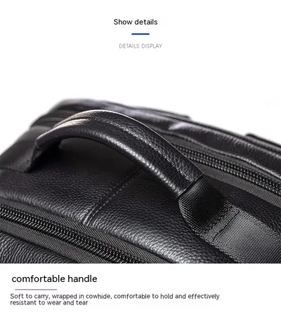 Travel Backpack Genuine Leather Men