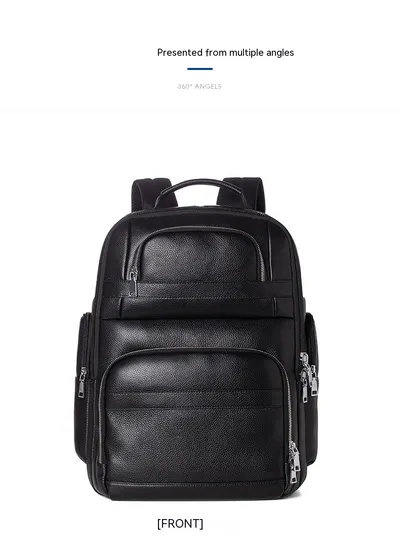 Travel Backpack Genuine Leather Men