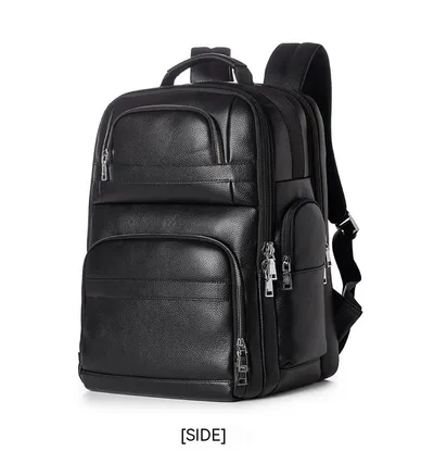 Travel Backpack Genuine Leather Men