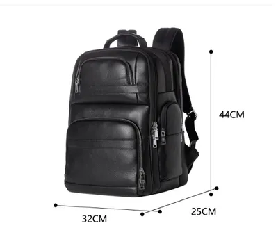 Travel Backpack Genuine Leather Men