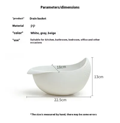Kitchen Supplies Household Basin Plastic Fruit And Vegetable Draining Basket