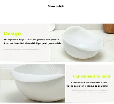 Kitchen Supplies Household Basin Plastic Fruit And Vegetable Draining Basket