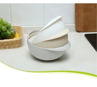 Kitchen Supplies Household Basin Plastic Fruit And Vegetable Draining Basket