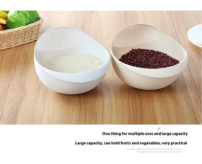 Kitchen Supplies Household Basin Plastic Fruit And Vegetable Draining Basket