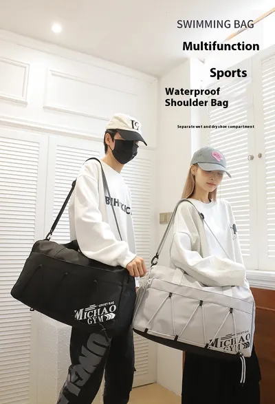 Large Capacity Lightweight Tote Luggage Bag Dry Wet Separation Swimming Gym Bags