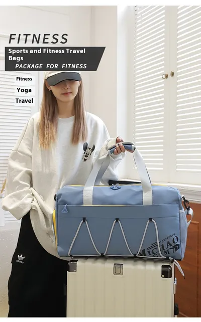Large Capacity Lightweight Tote Luggage Bag Dry Wet Separation Swimming Gym Bags