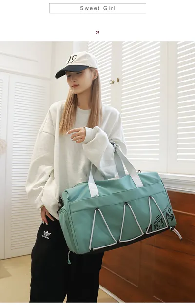 Large Capacity Lightweight Tote Luggage Bag Dry Wet Separation Swimming Gym Bags