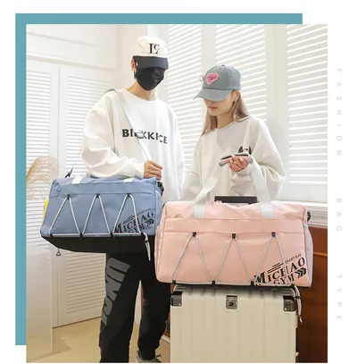 Large Capacity Lightweight Tote Luggage Bag Dry Wet Separation Swimming Gym Bags