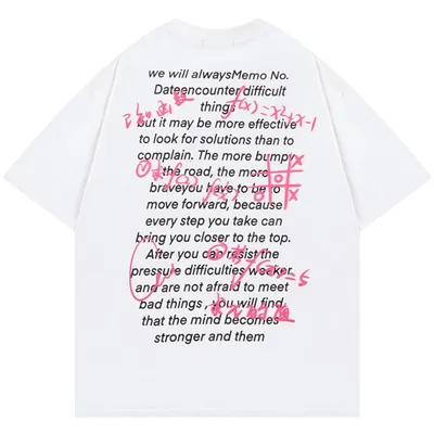 Men's And Women's English Letter Printed T-shirt