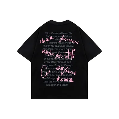 Men's And Women's English Letter Printed T-shirt